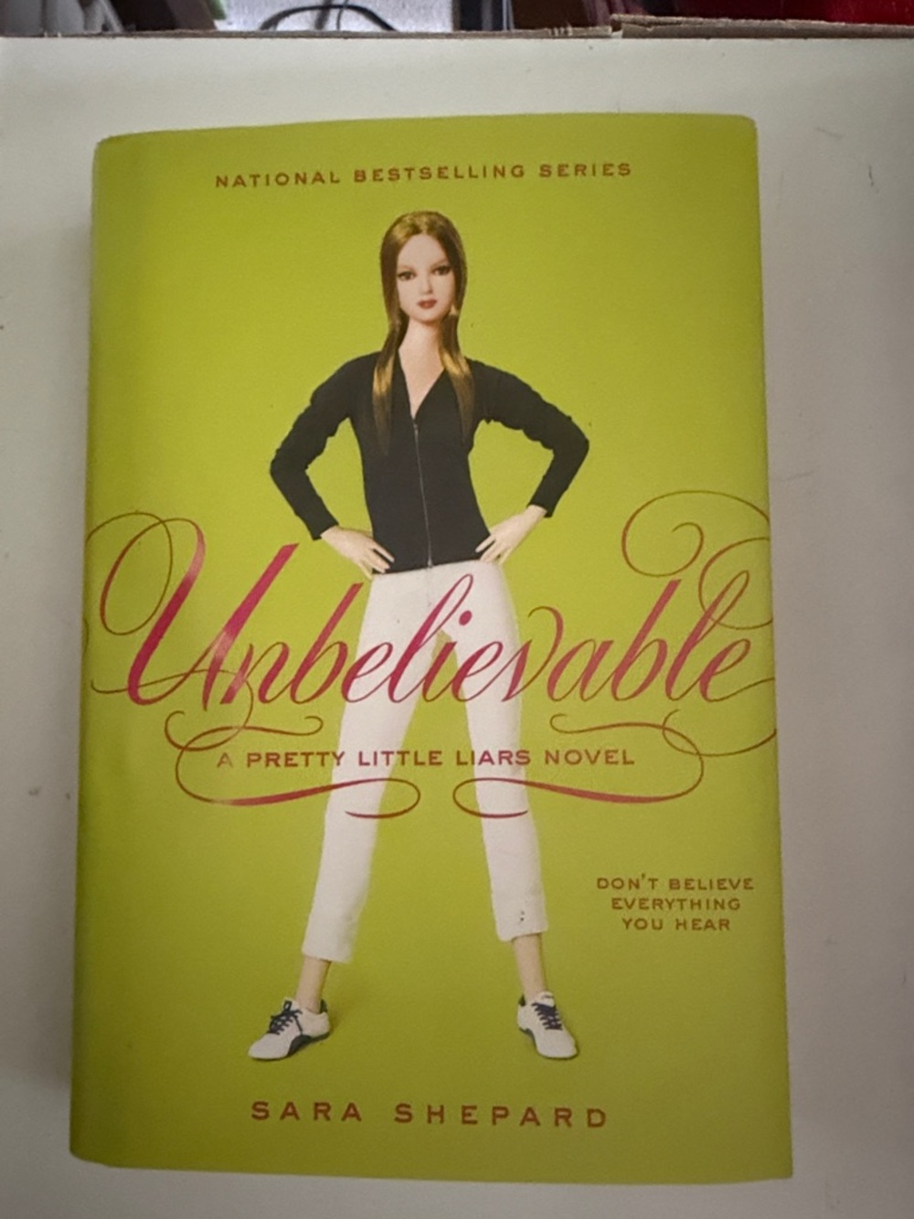 Harper Paperback with Lime Green Cover and Pink Accents